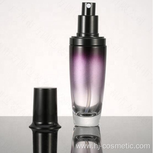 wholesales High-grade round Gradient purple cosmetics electroplating glass bottle/jars with good price